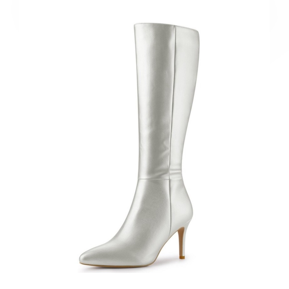 Blissful Step Stiletto heel- Silver size 8